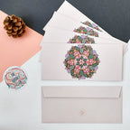 Floral Doodle Center Envelopes