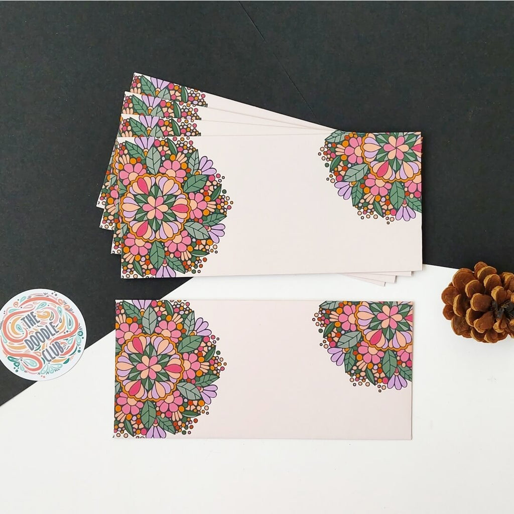 Floral Doodle 2 Sided All Purpose Envelopes