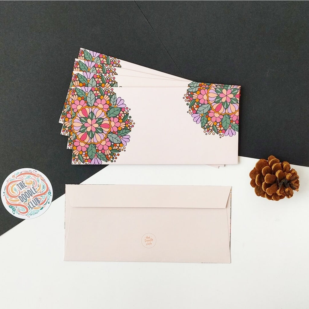 Floral Doodle 2 Sided All Purpose Envelopes