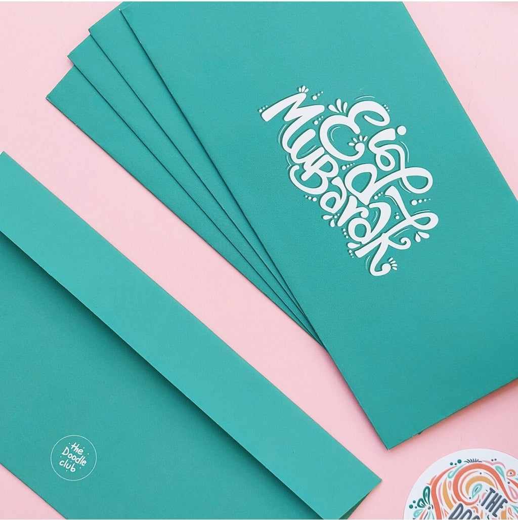 Fresh Green - Eid Mubarak Envelopes