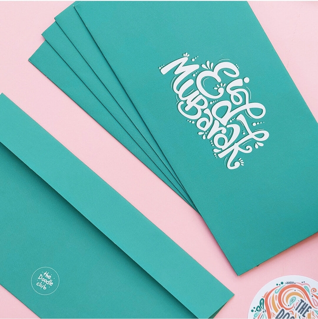Fresh Green - Eid Mubarak Envelopes