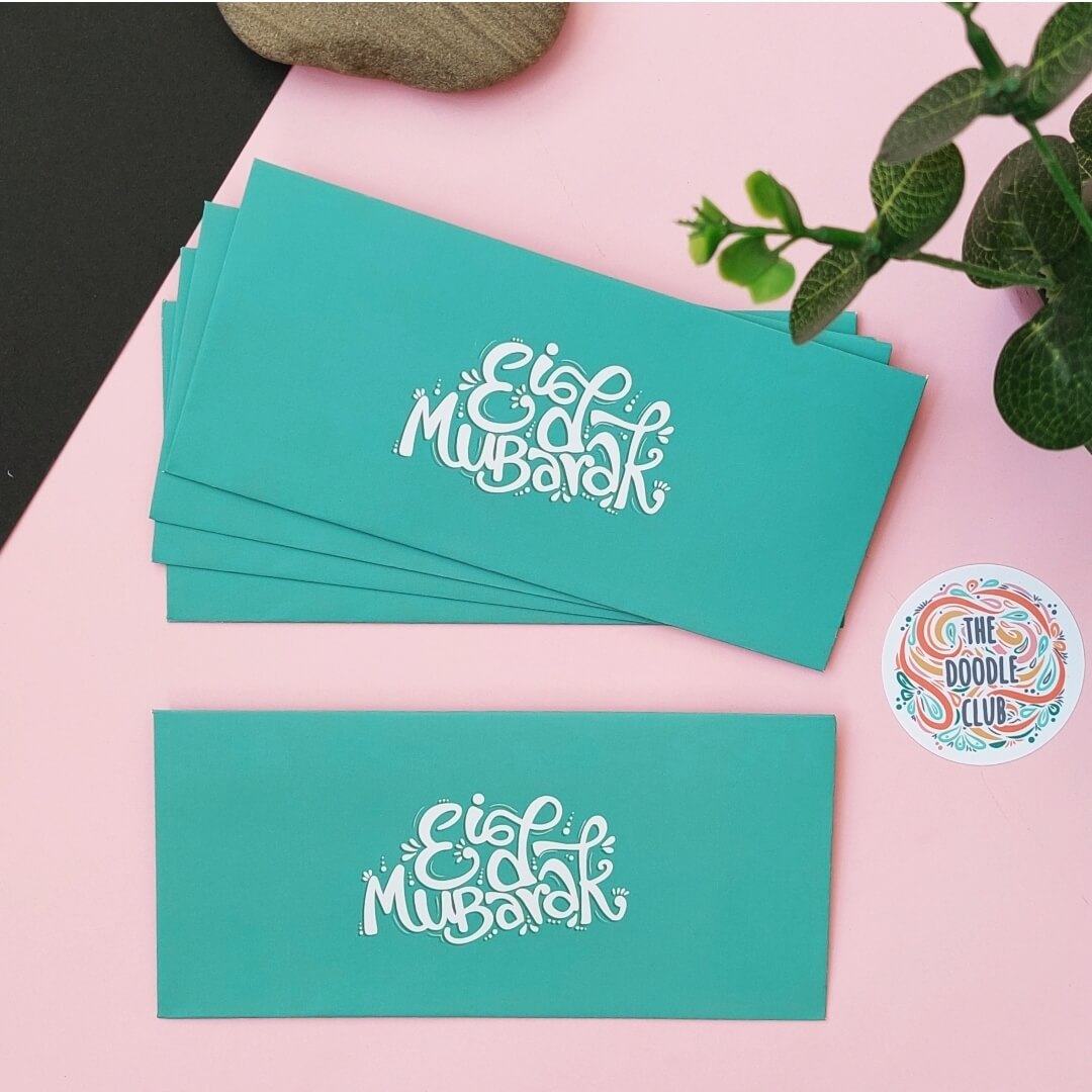 Fresh Green - Eid Mubarak Envelopes