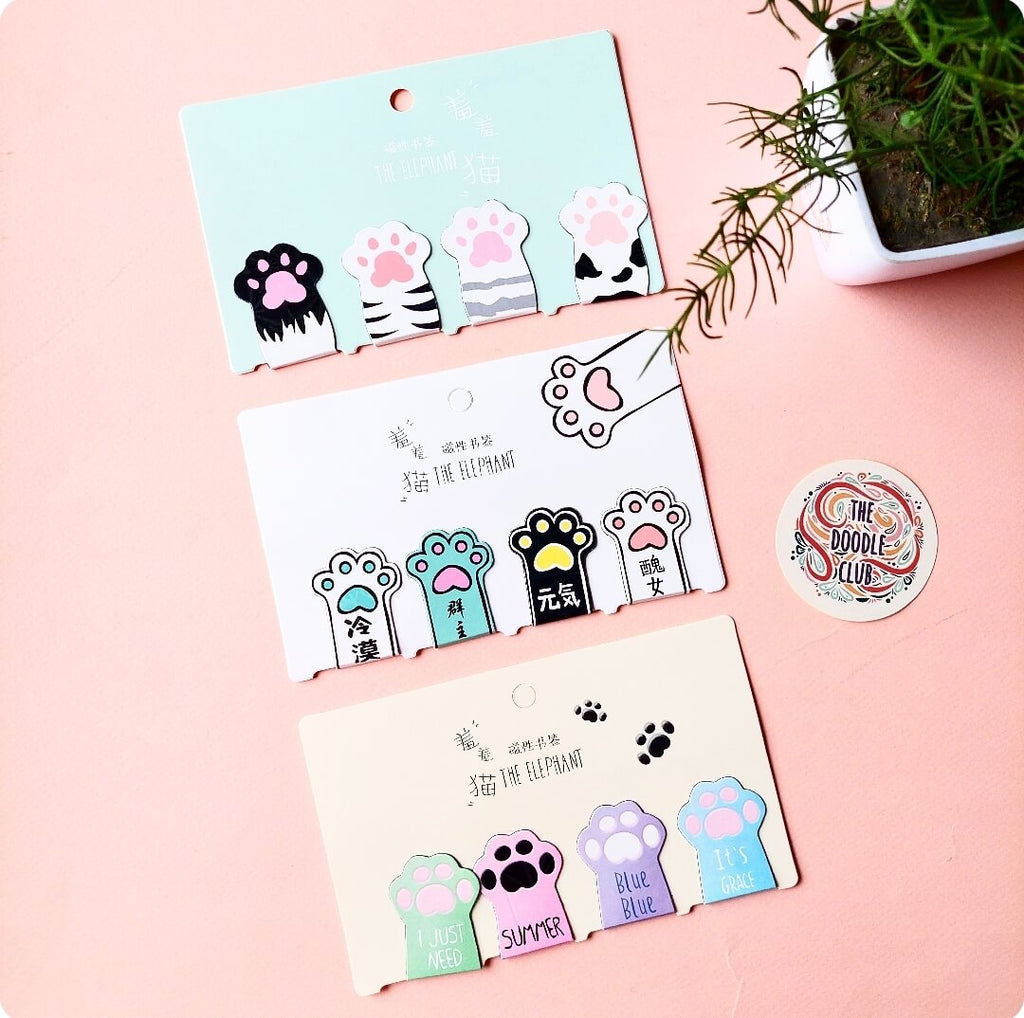 White Cat Magnetic Bookmarks