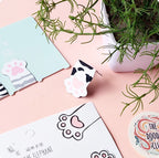 White Cat Magnetic Bookmarks