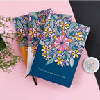 Teal Blue Grow Through Floral Journal