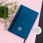 Teal Blue Grow Through Floral Journal