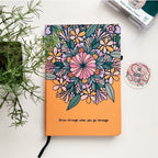 Grow through Floral Mustard Yellow Journal