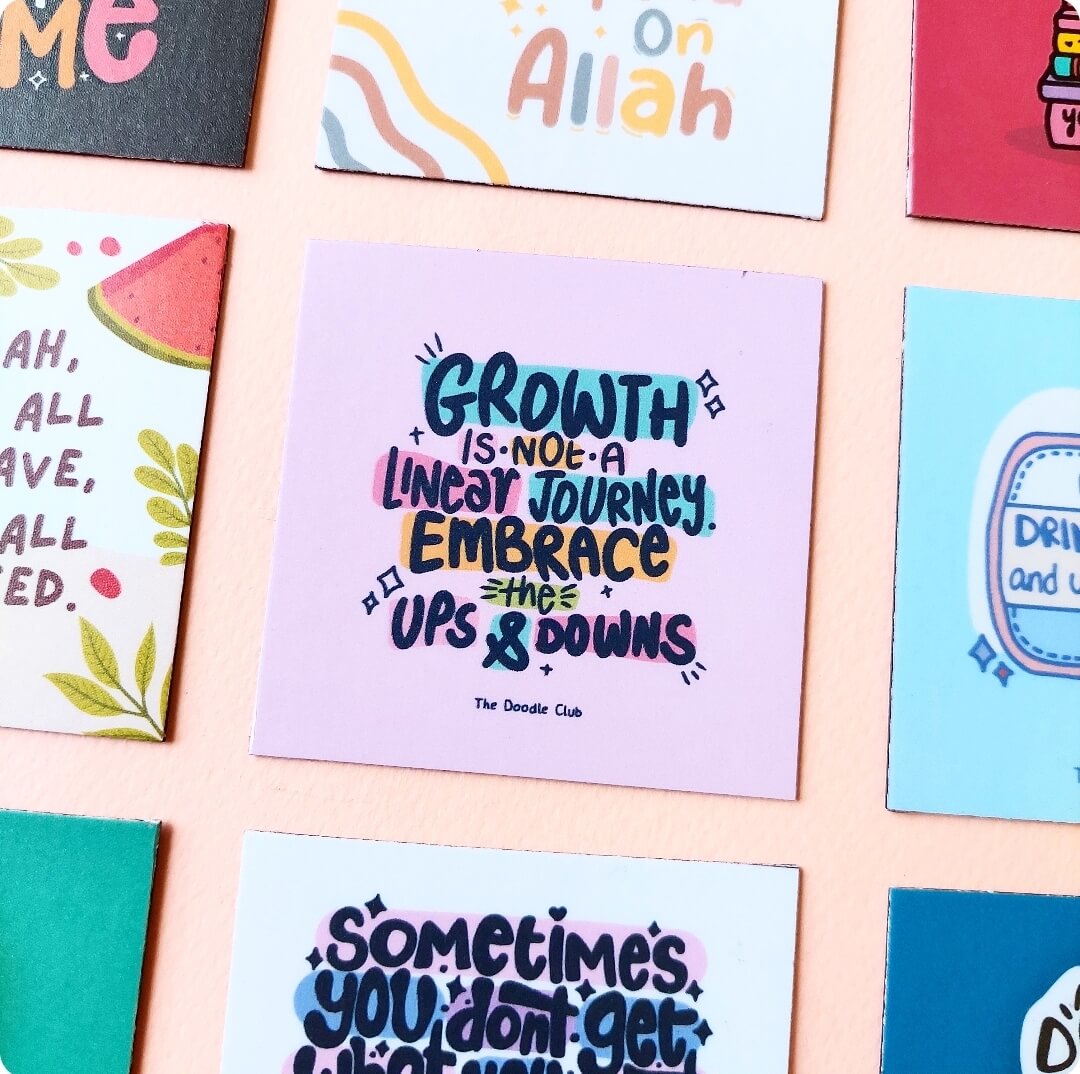 Growth is not a  Linear Journey - Fridge Magnet