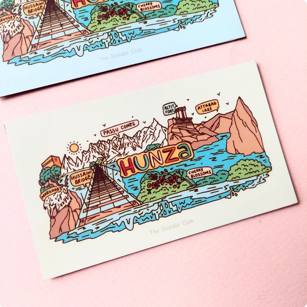 Hunza Doodle Fridge Magnet Off-White