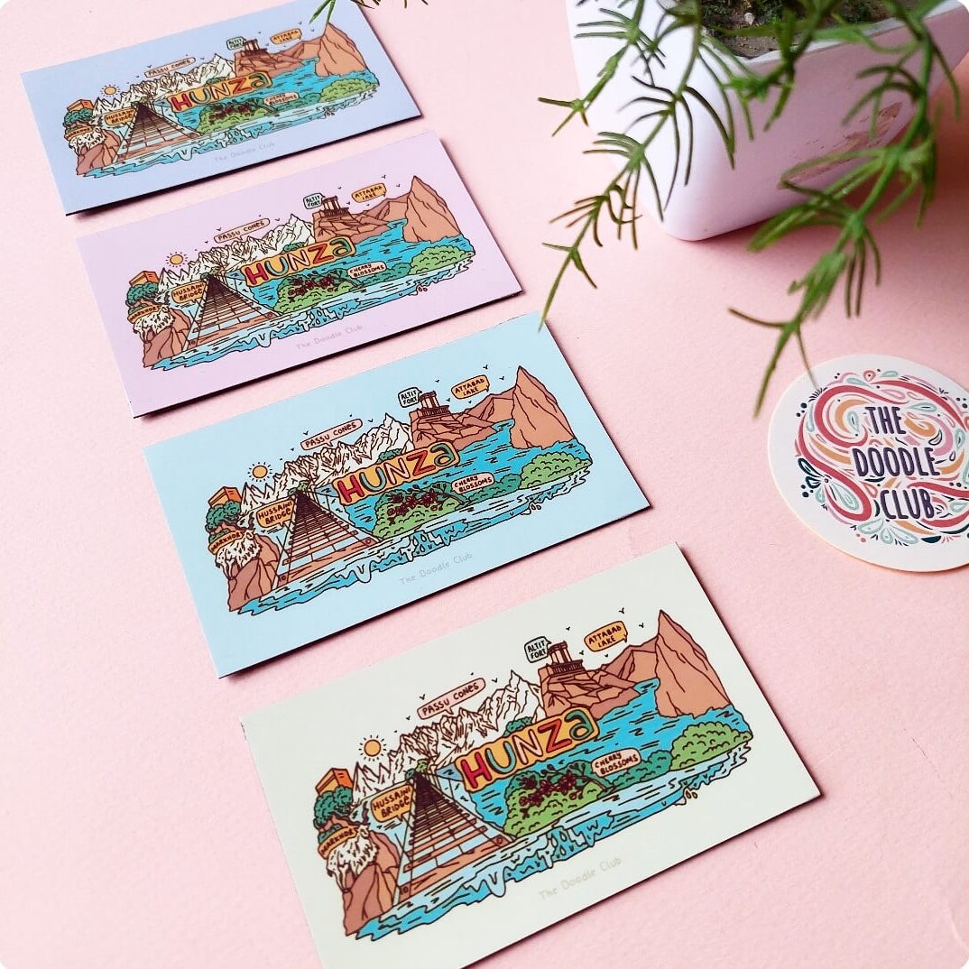 Hunza Doodle Fridge Magnet Off-White