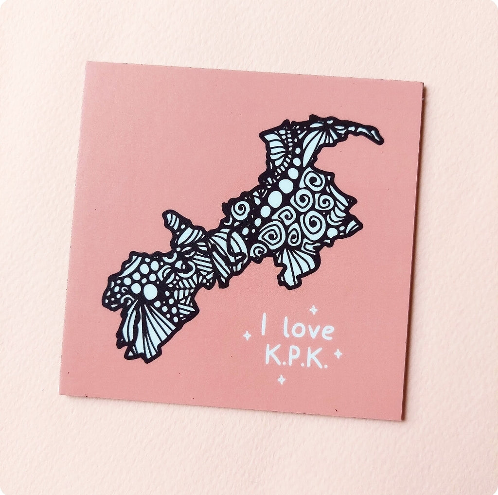 I love KPK' Doodle - Fridge Magnet