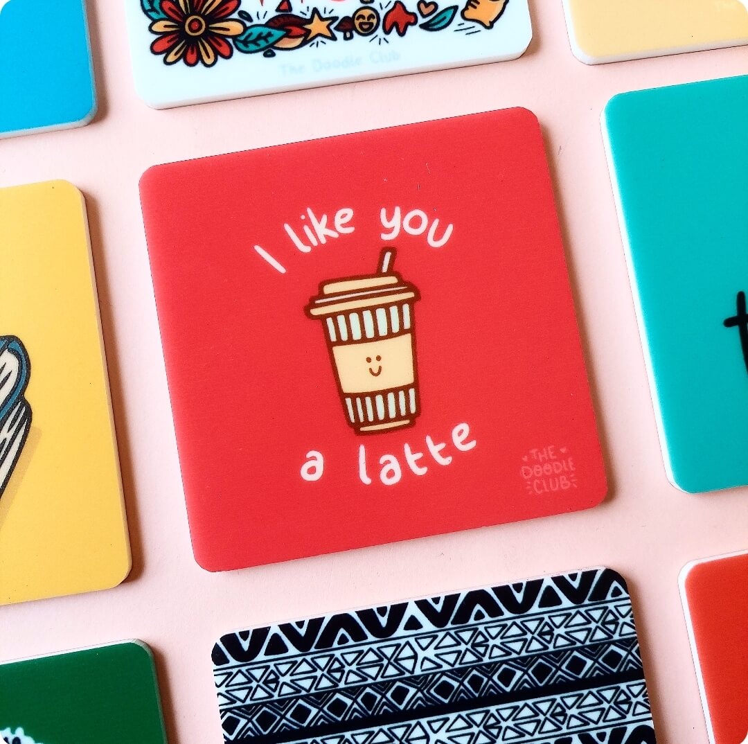 I like you a latte Acrylic Coaster