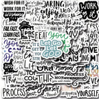 Set of 10 Inspiring Stickers