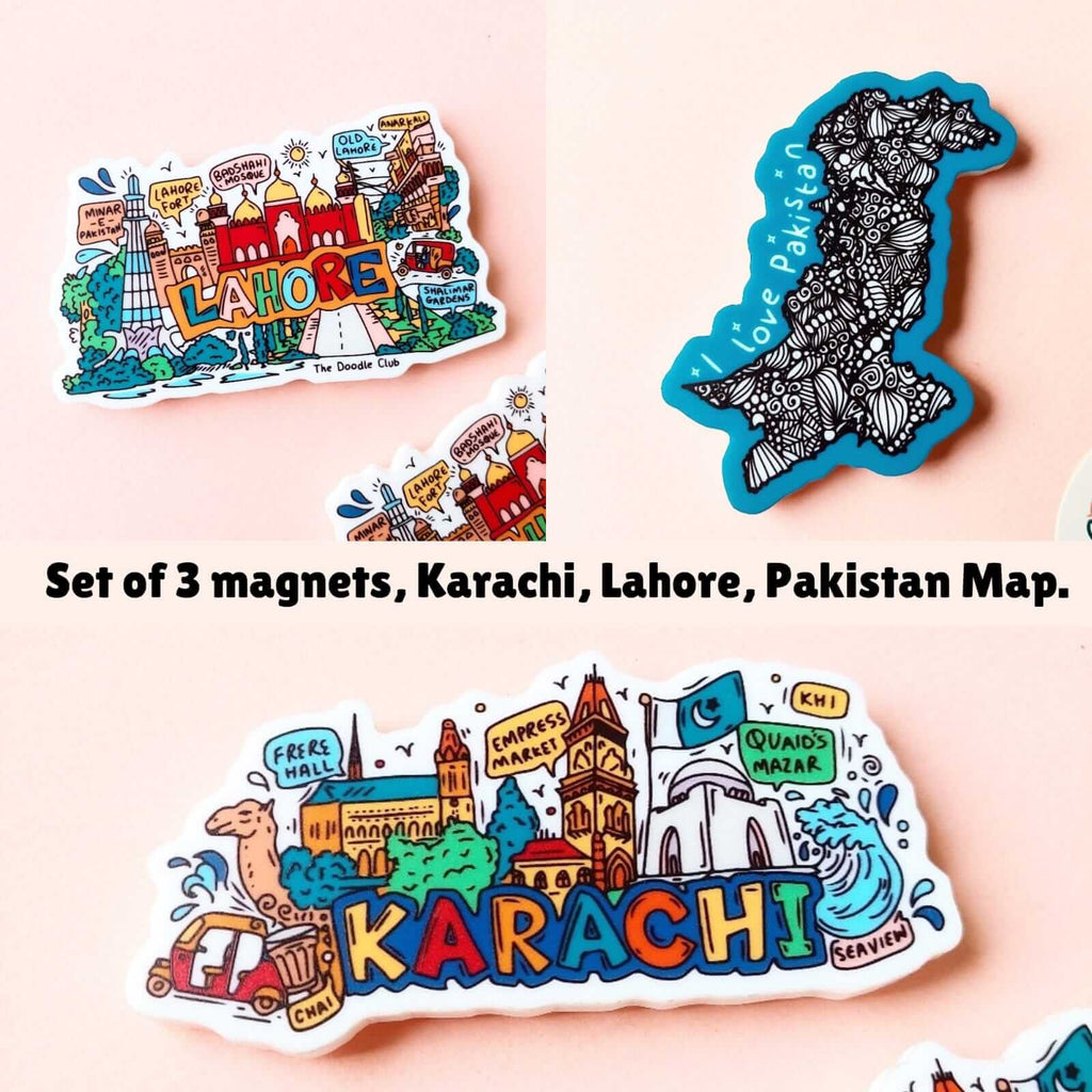 Set of 3 Acrylic Magnets