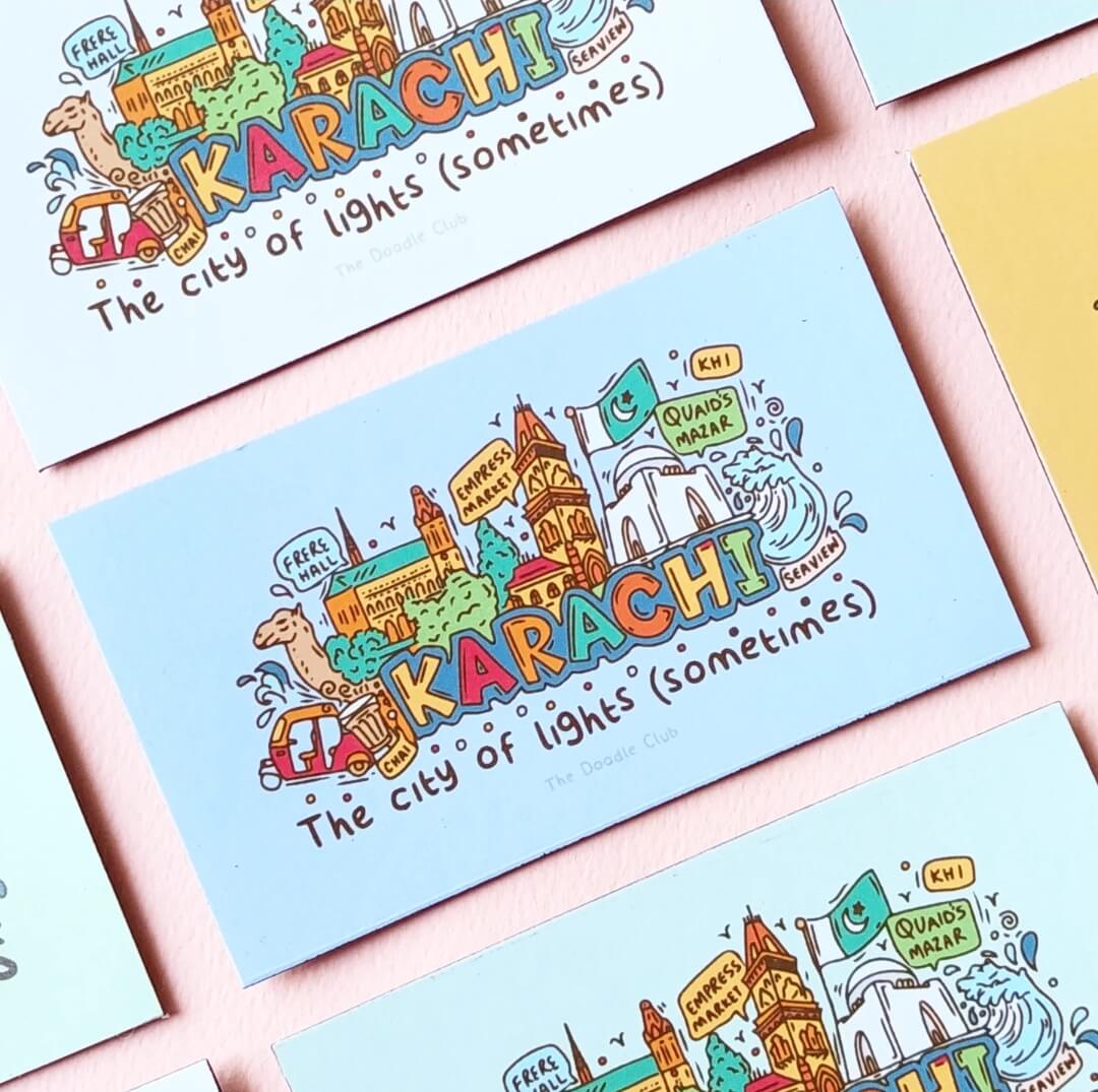 Karachi Doodle Fridge Magnets (Sometimes)