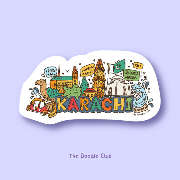 Karachi Doodle Sticker