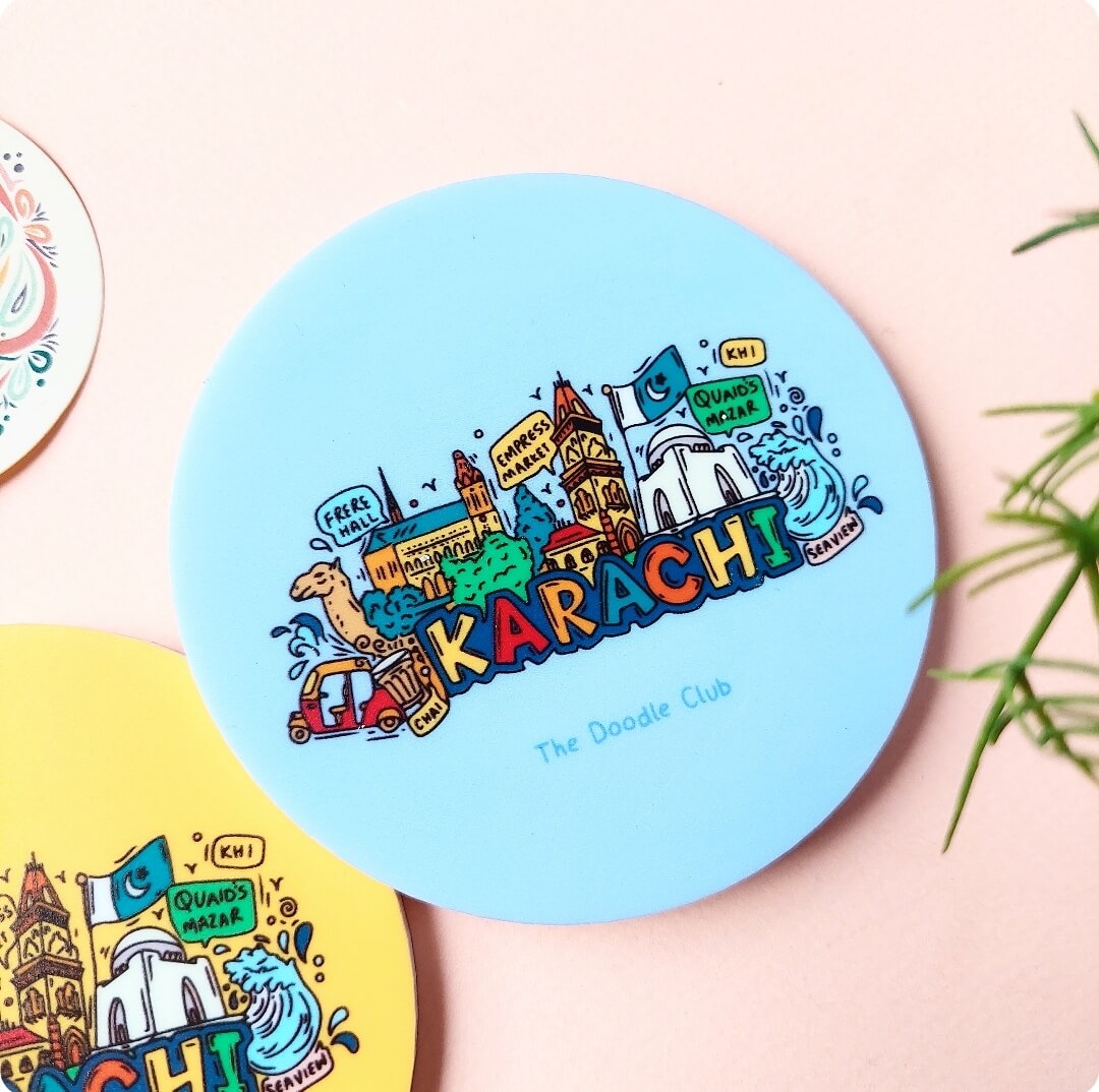 Karachi Lilac Acrylic Coaster