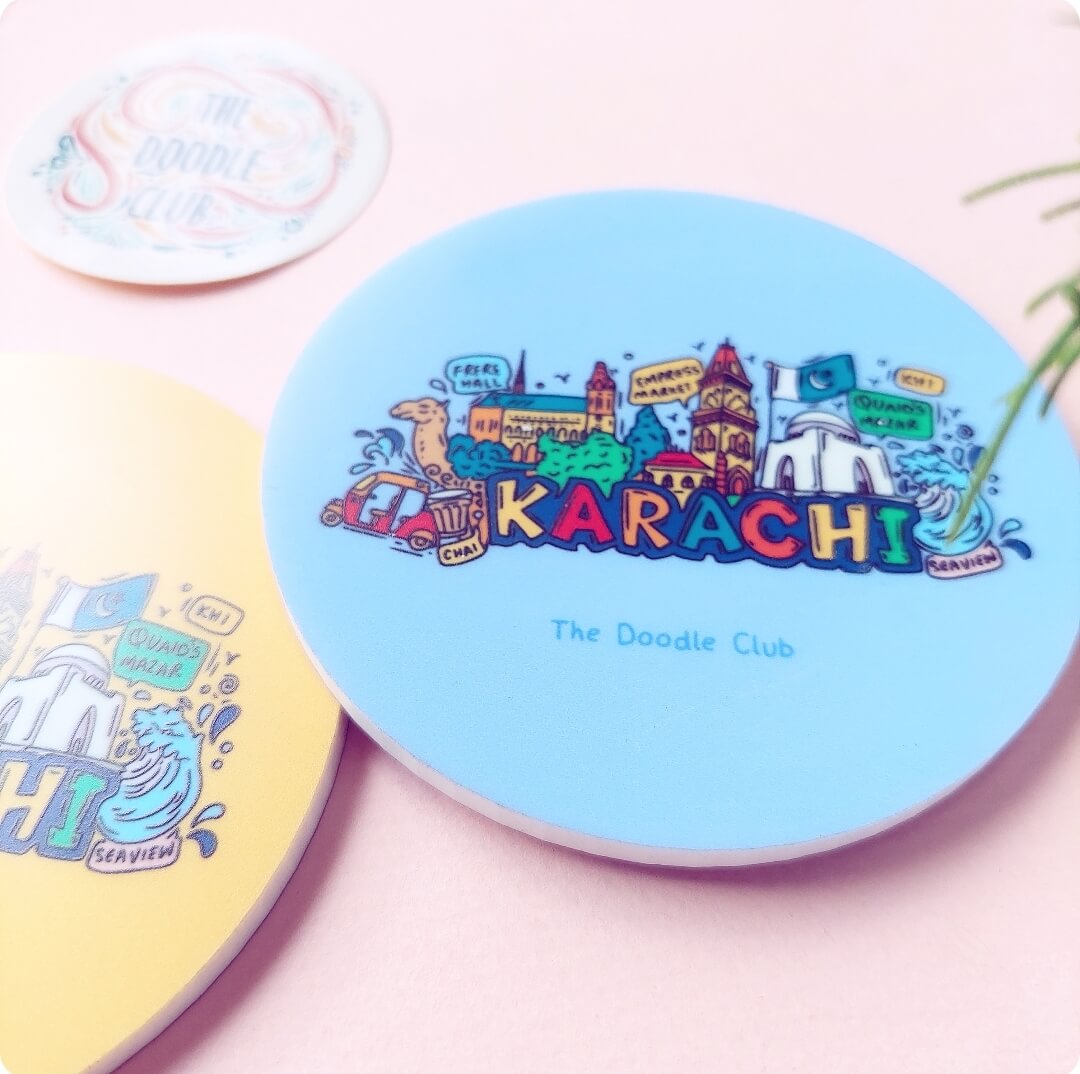 Karachi Lilac Acrylic Coaster