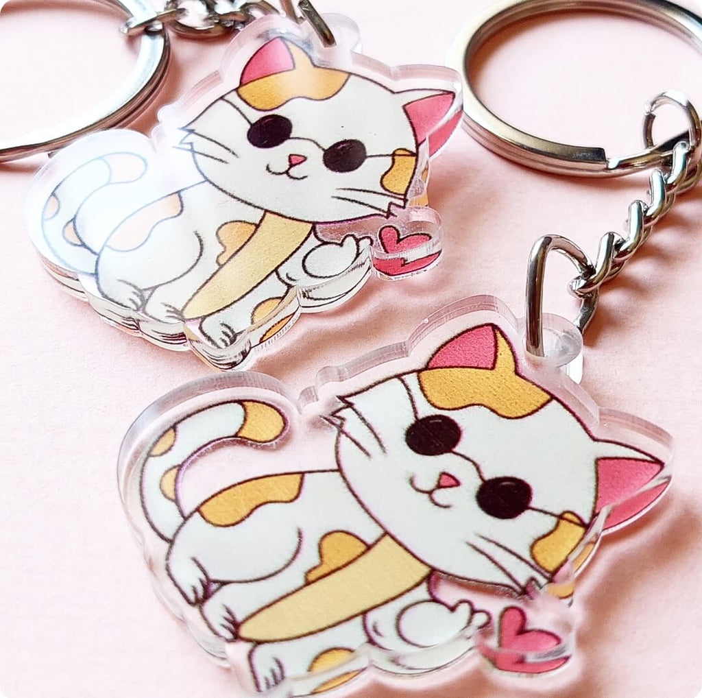 Kitty Love Acrylic Keychain