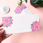 Kiyara Pink Off White Mandala Envelopes