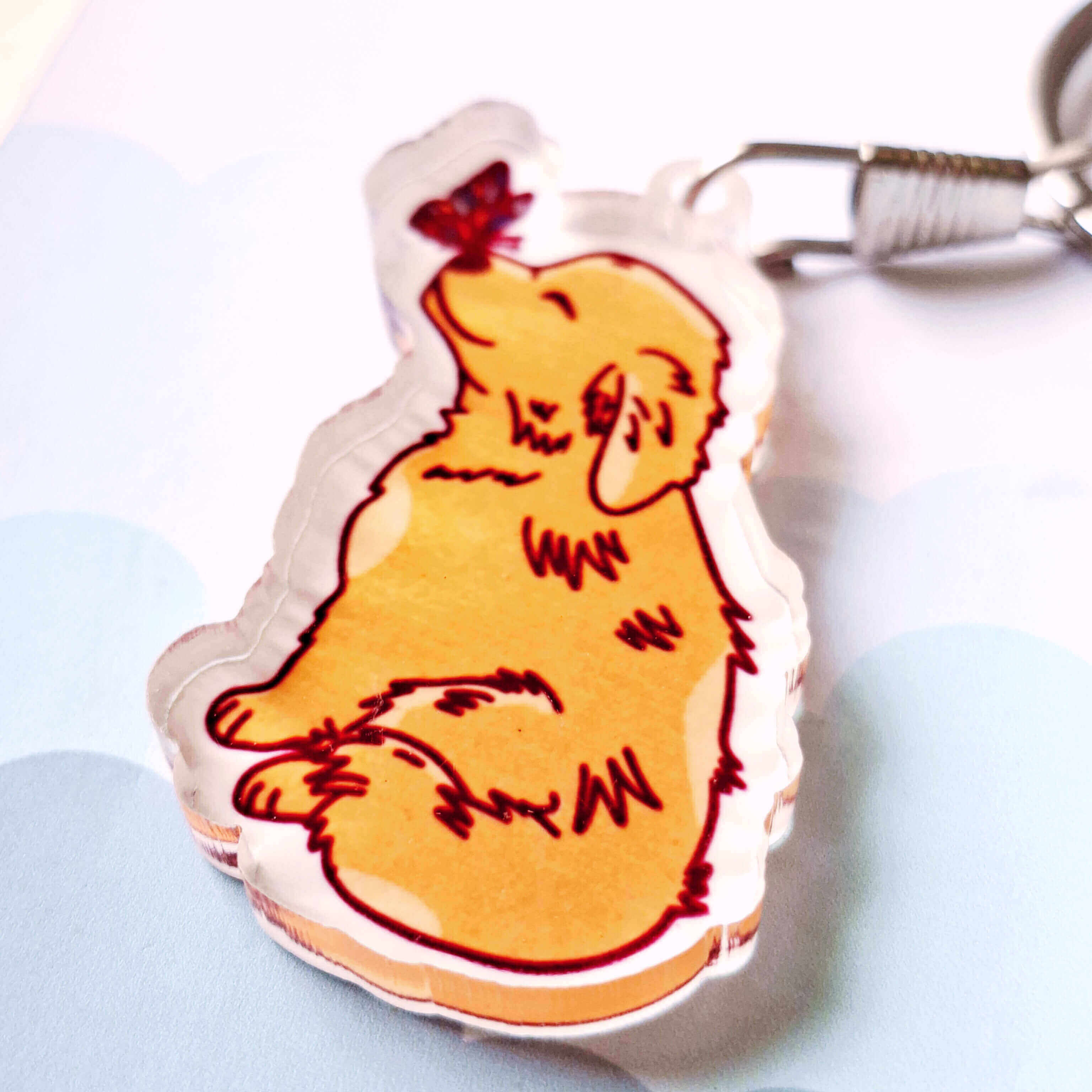 Labrador Butterfly Acrylic Keychain