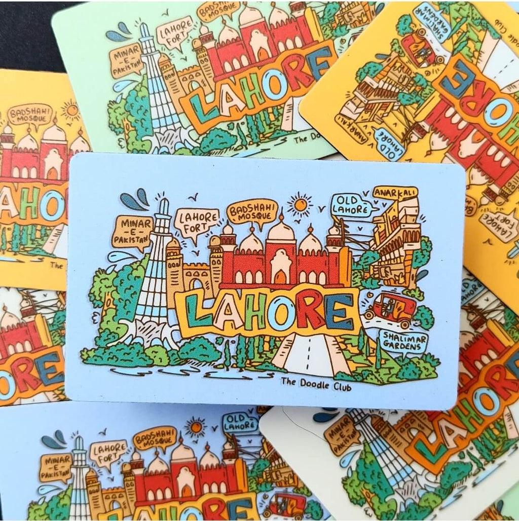 Lahore Doodle Lilac Purple Magnet