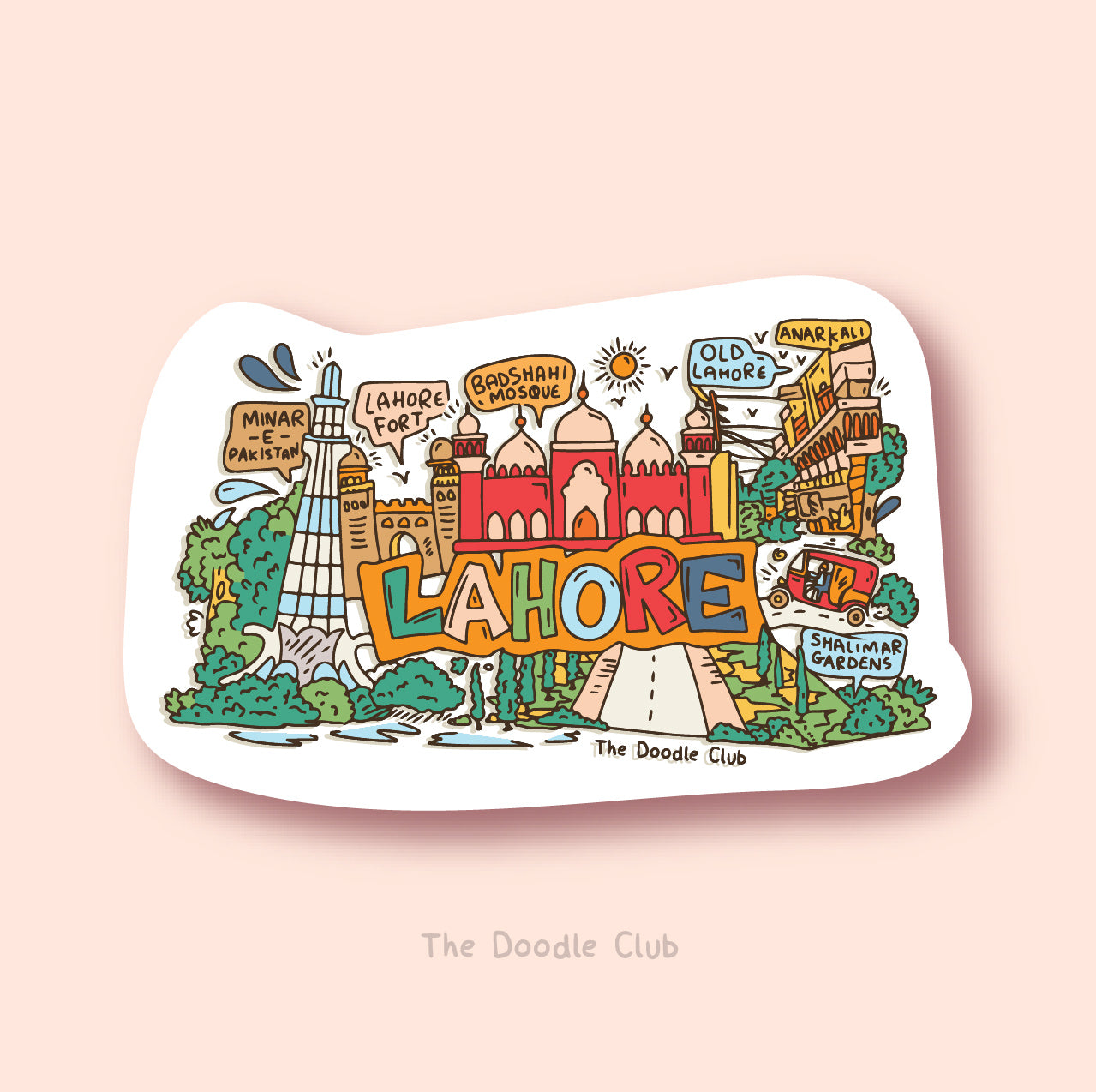 Lahore Doodle Sticker