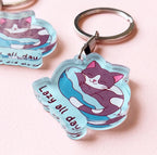 Set of 2 Cats Acrylic Keychain