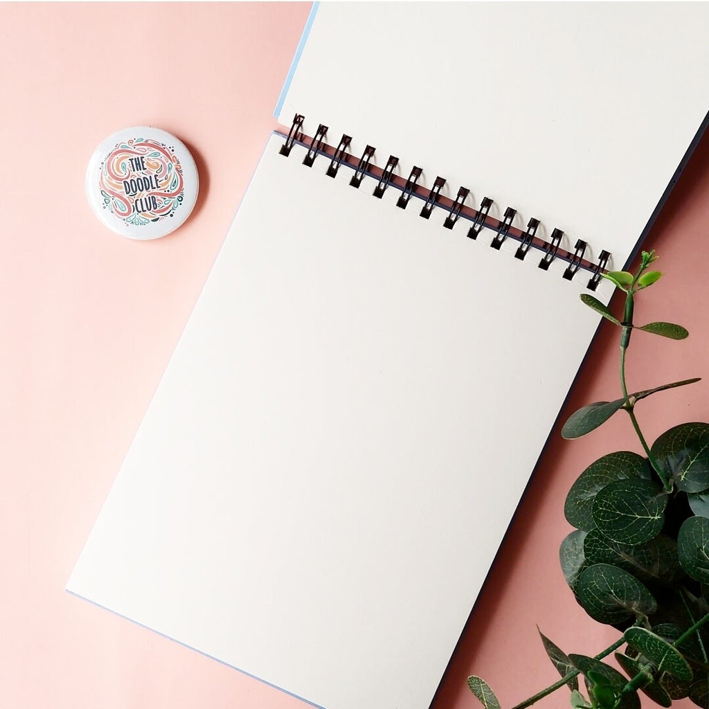 Leaves Doodle Periwinkle Sketchbook