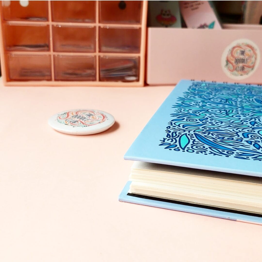 Leaves Doodle Periwinkle Sketchbook