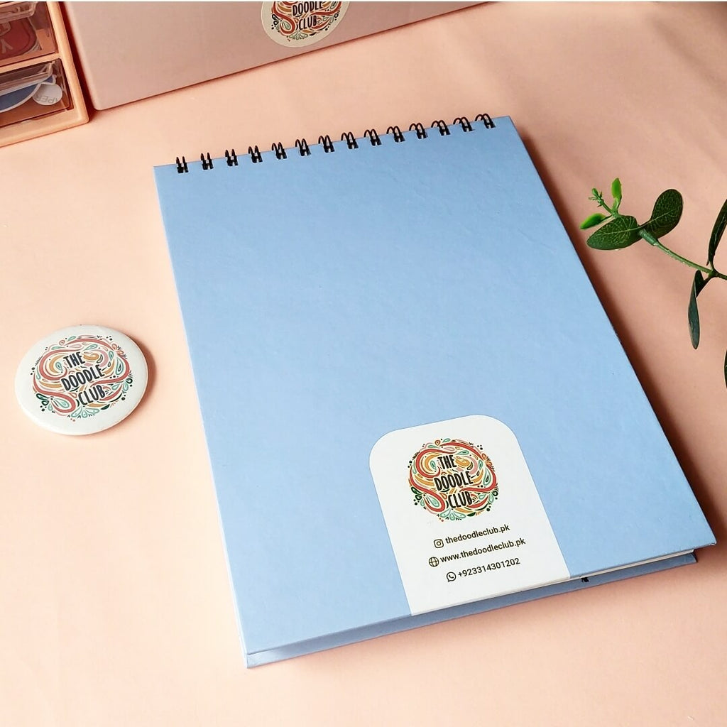 Leaves Doodle Periwinkle Sketchbook