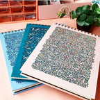 Leaves Doodle Teal Green Sketchbook