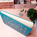 Leaves Doodle Teal Green Sketchbook