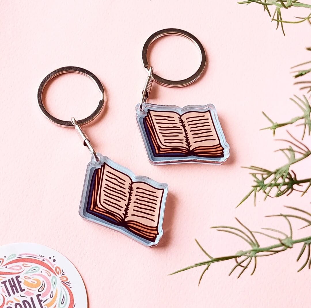 Literary Love Acrylic Keychain