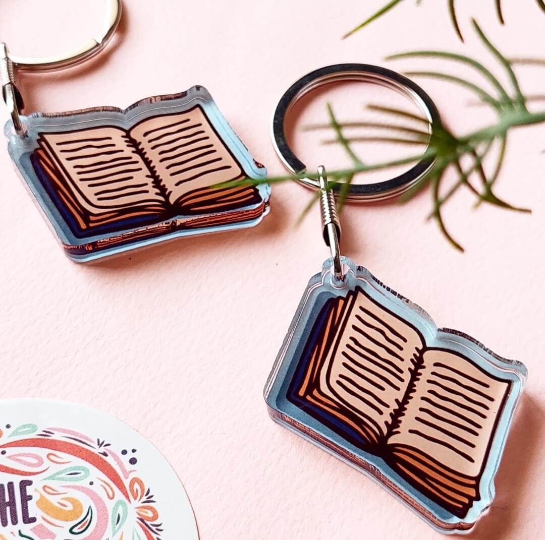 Literary Love Acrylic Keychain