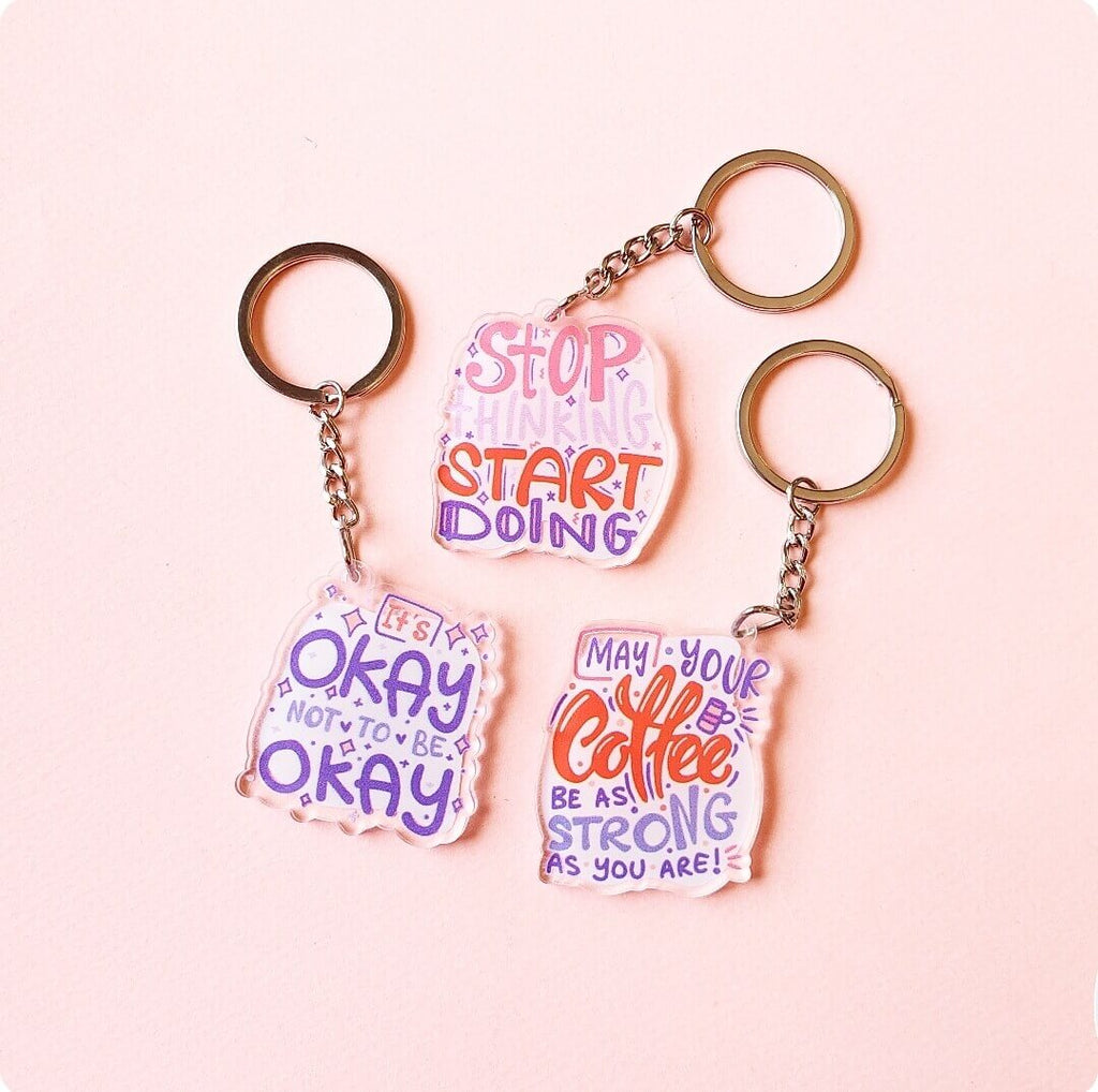 Set of 2 Inspiration Acrylic Keychain