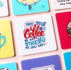 May Your Coffee Acrylic Coaster white