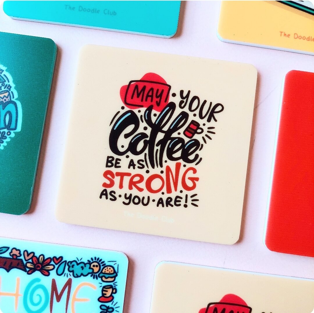 May your Coffee Acrylic Coaster Brown