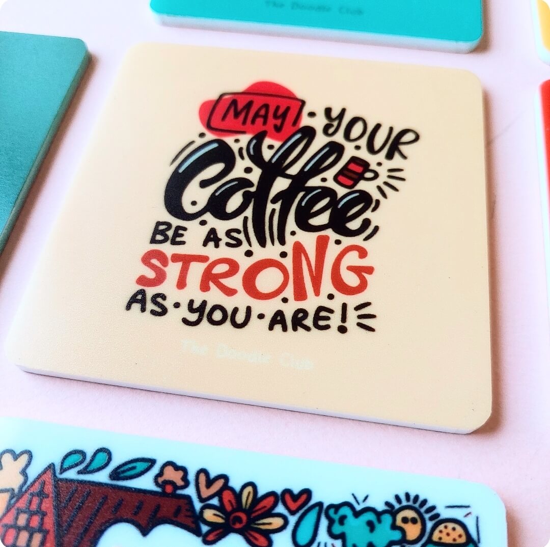 May your Coffee Acrylic Coaster Brown