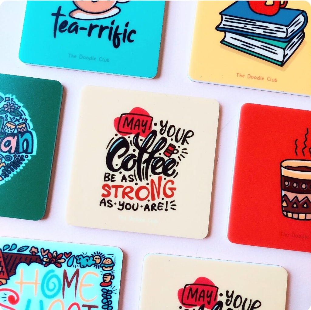 May your Coffee Acrylic Coaster Brown