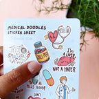 Medical Doodles Sticker Sheet
