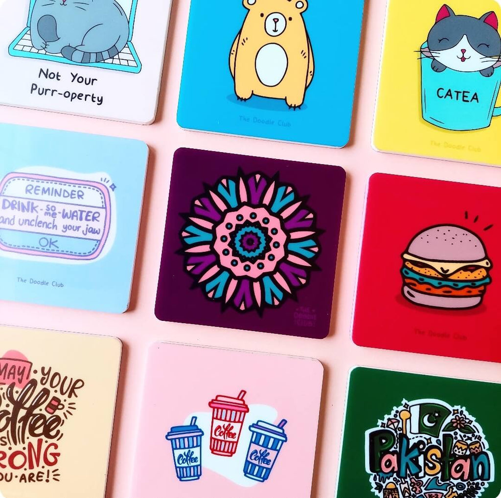 Megenta Mandala Acrylic Coaster