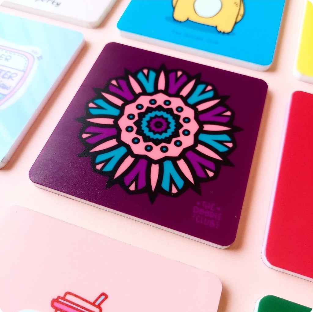 Megenta Mandala Acrylic Coaster