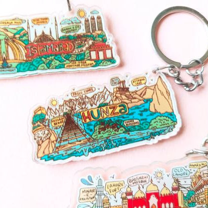 Minor Fault - Hunza Doodle Acrylic keychain