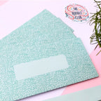 Mint Green Leaves Doodle Envelopes