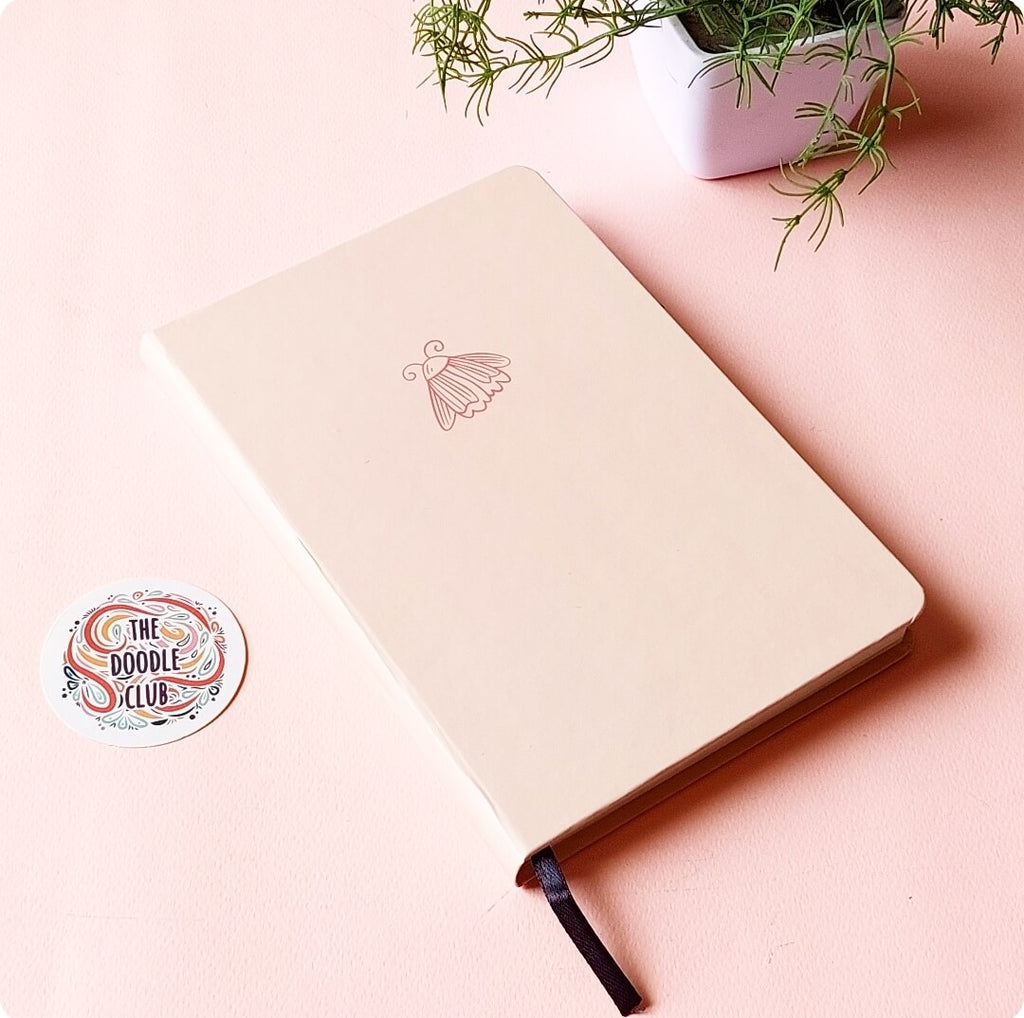 Minimalistic Moth - Pastel pink Journal
