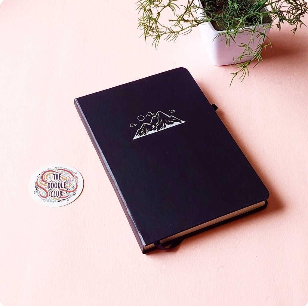 The Mountain Explorer - Royal Blue or Black Minimalistic Journal