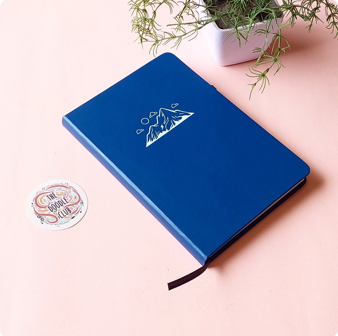 The Mountain Explorer - Royal Blue or Black Minimalistic Journal