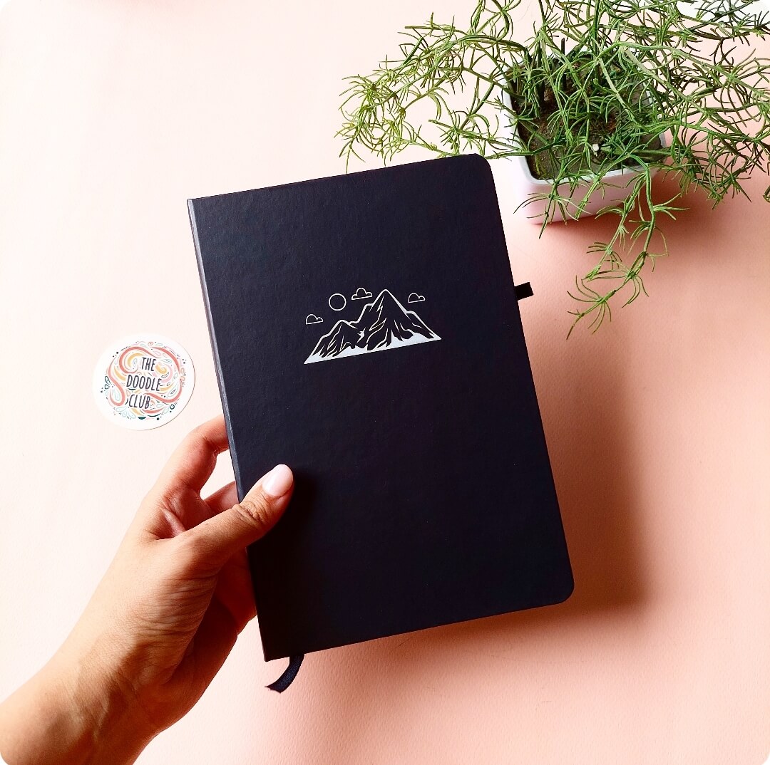 The Mountain Explorer - Royal Blue or Black Minimalistic Journal