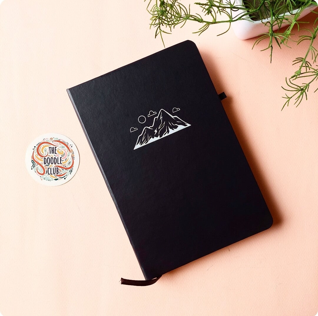 The Mountain Explorer - Royal Blue or Black Minimalistic Journal